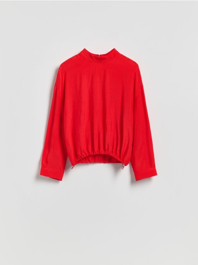 Reserved - Wiskozowa bluzka - czerwony