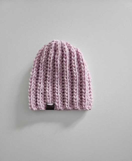 Czapka wełniana pudrowy róż