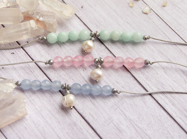 Dla młodej MAMY - jadeit i perła