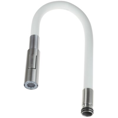 Wylewka do baterii DEANTE Luno ABA W74W Stal szczotkowana/biały