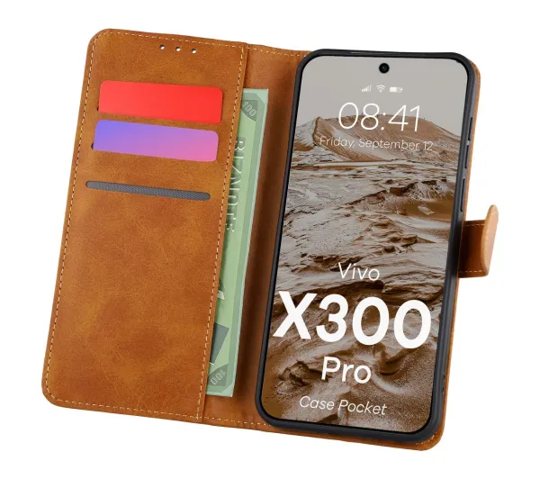 Bizon Pocket do Vivo X300 Pro Brązowy
