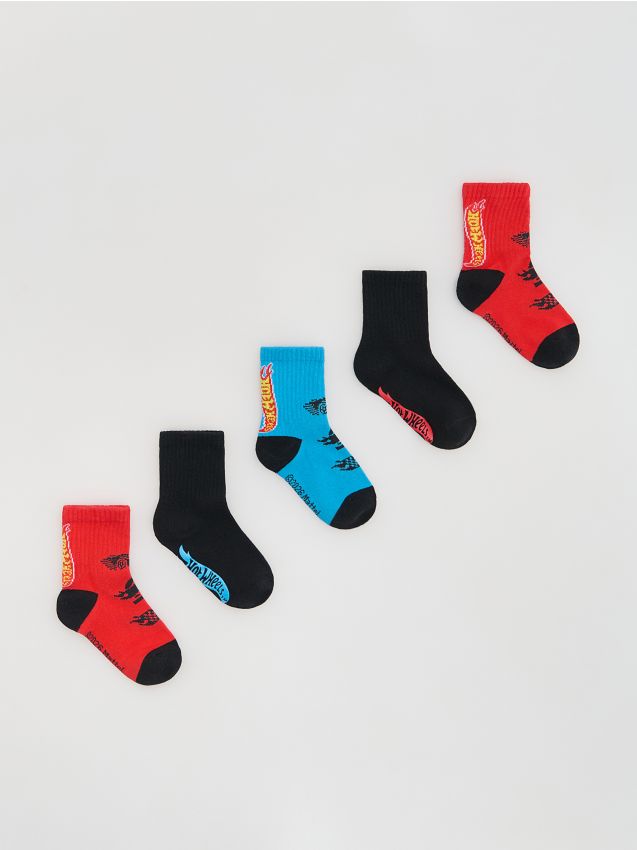 Reserved - Skarpetki Hot Wheels 5 pack - biały