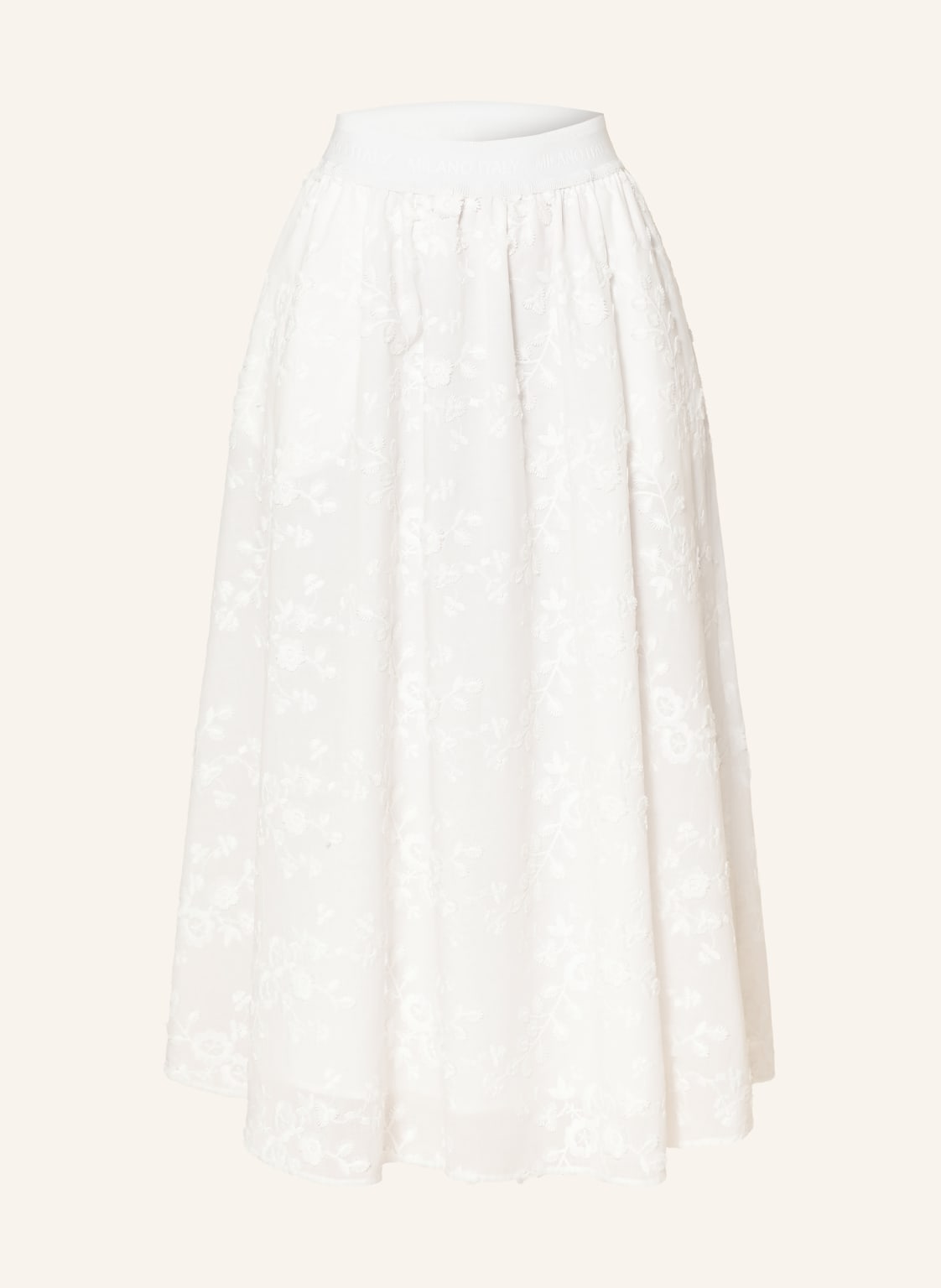 Milano Italy Spódnica Z Haftami weiss