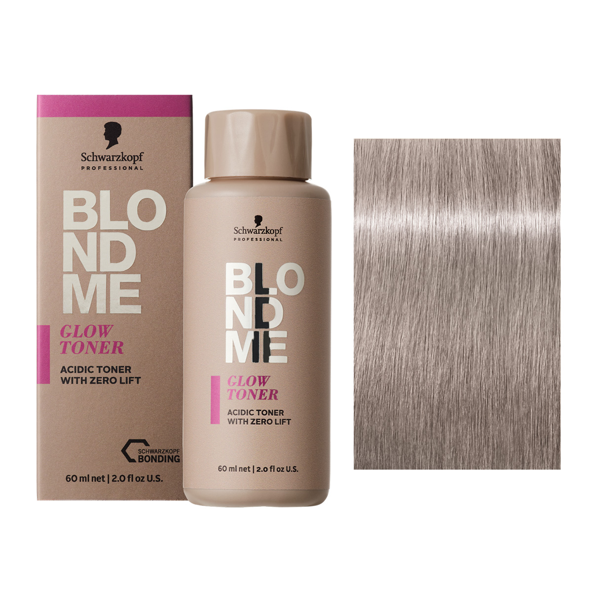Schwarzkopf BlondMe Glow Toner, demi-permanentny toner do włosów, steel, 60ml