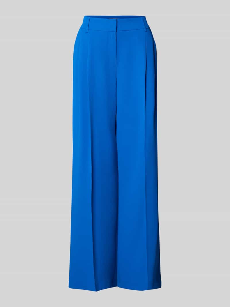 Spodnie materiałowe o kroju Straight Fit z kantami