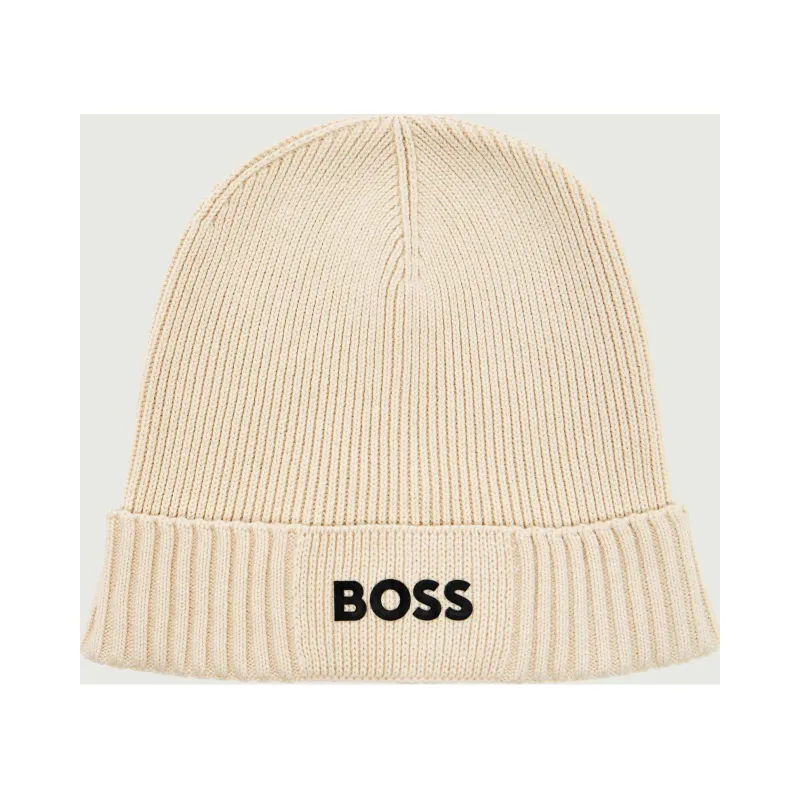 BOSS GREEN Czapka Asic_Beanie-X z dodatkiem wełny