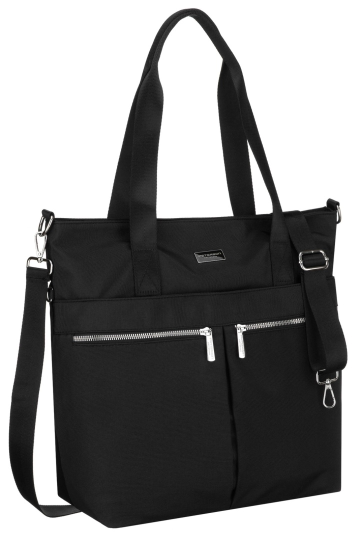 Torebka Damska Listonoszka Materiałowa Peterson (PL) PTN CTY-19 Na Suwak 39 x 36,5 x 15 [cm]