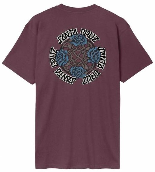 t-shirt SANTA CRUZ DRESSEN ROSES EVO T-SHIRT DARK CHERRY