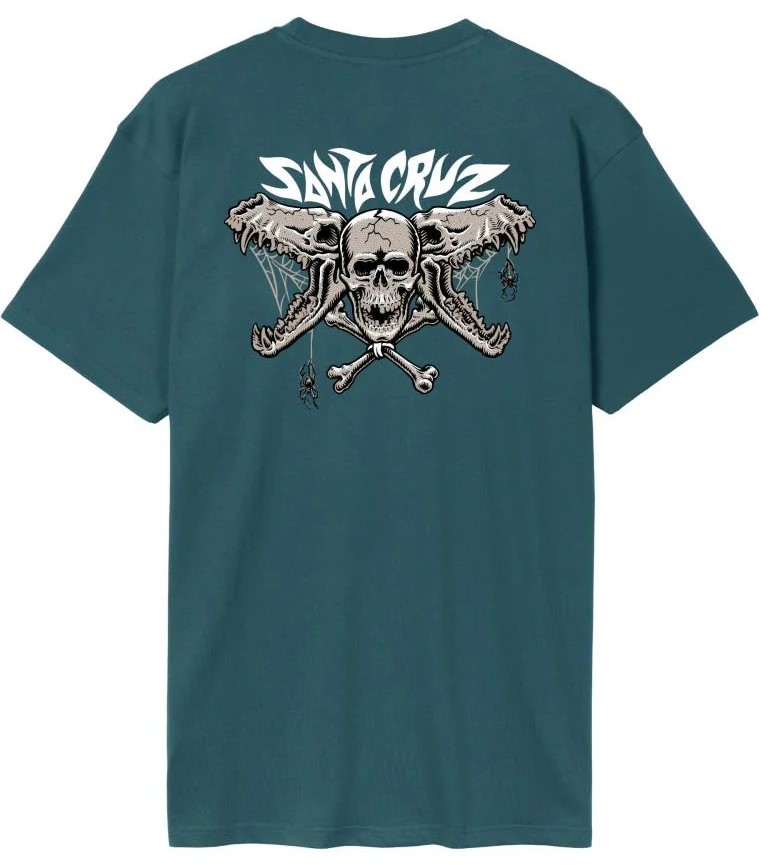 t-shirt SANTA CRUZ PACE TORCH BONES T-SHIRT DEEP SEA