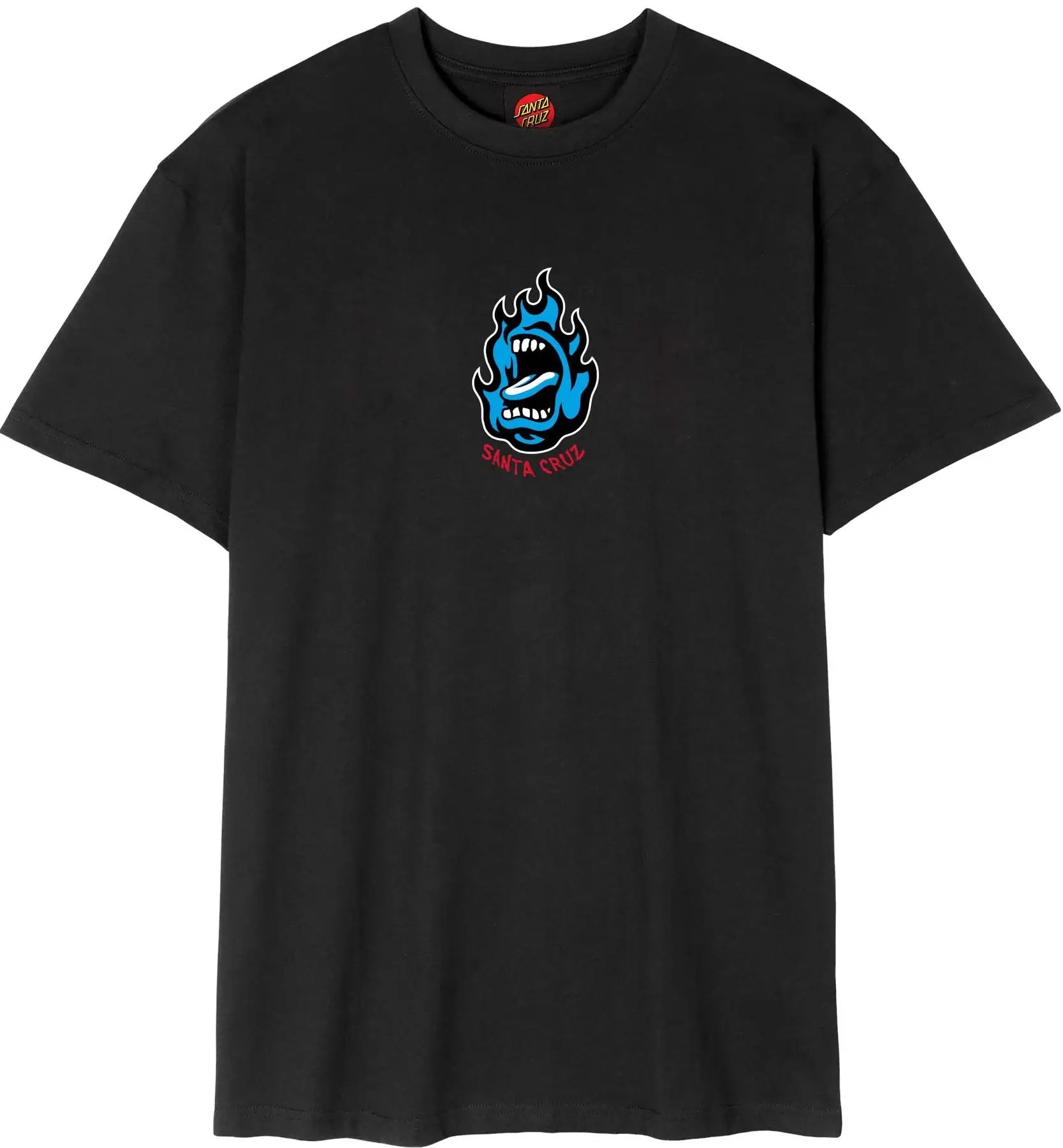 t-shirt SANTA CRUZ SCREAMING FLAME FRONT T-SHIRT BLACK