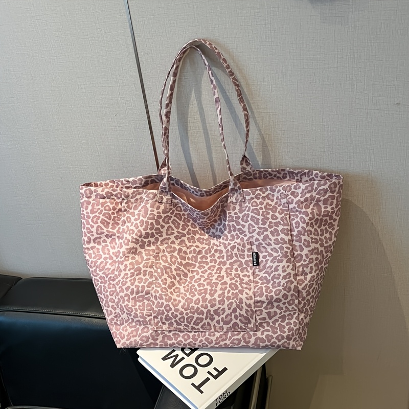 TEMU Premiumowa Torba Tote w Lamparcie Wzory, Nowoczesna Wielofunkcyjna Torba na Ramię o Dużej Pojemności, Lekka i Wszechstronna Torba Codzienna,