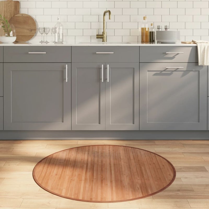 Dywan okrągły, naturalny, 100 cm, bambusowy vidaXL