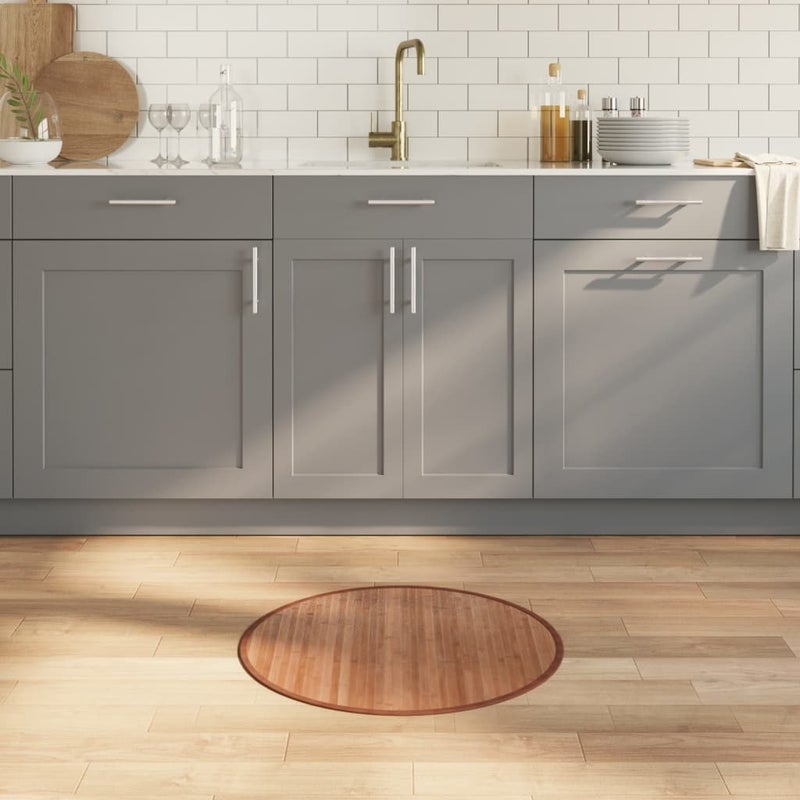 Dywan okrągły, naturalny, 60 cm, bambusowy vidaXL