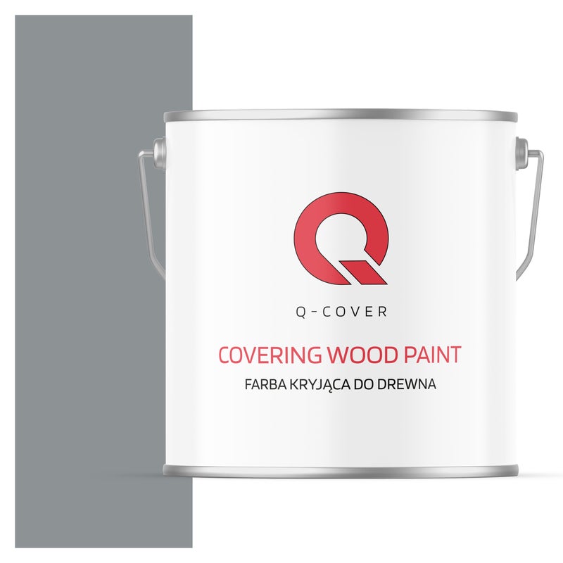 Farba Kryjąca do Drewna Q-Cover Szary RAL7045 Mat 5L