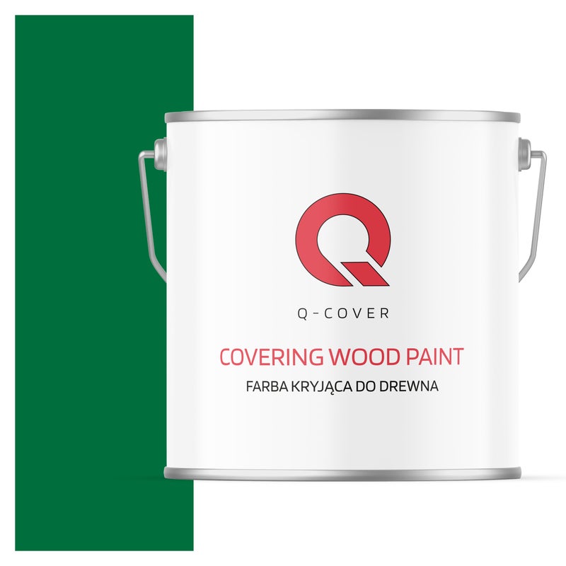 Farba Kryjąca do Drewna Q-Cover Zielony RAL6029 Satyna 5L