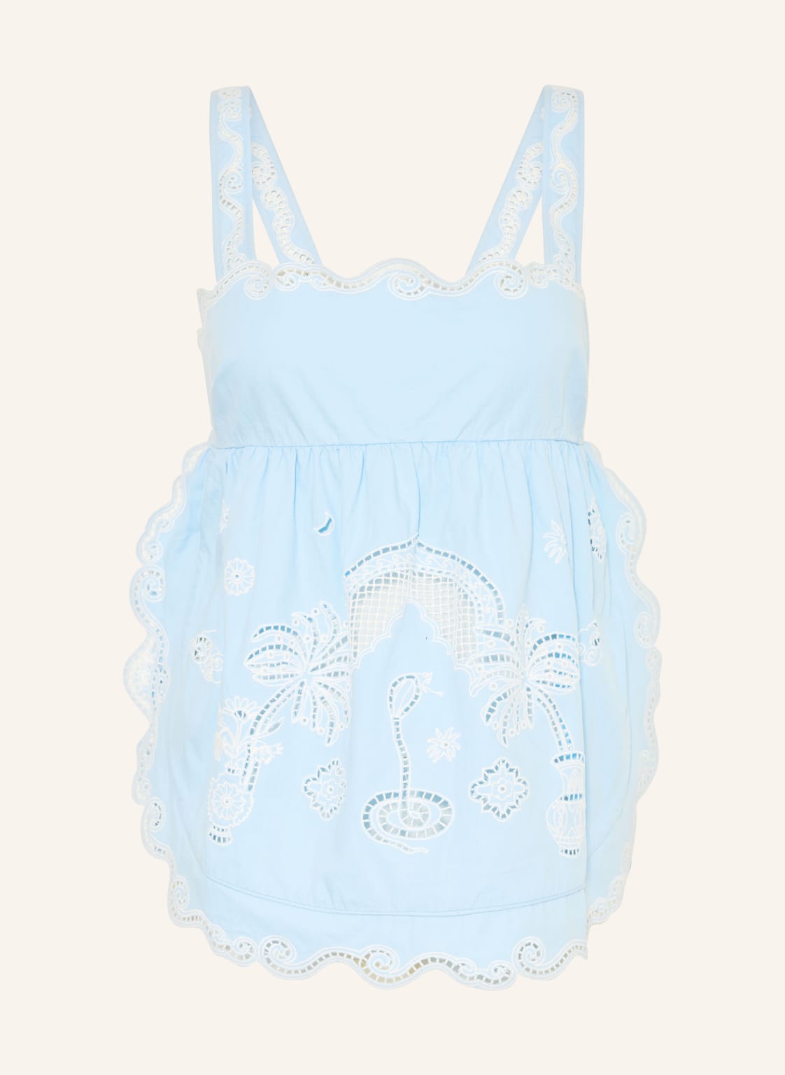 Alémais Top Maizy Z Koronką Z Dziurkami blau