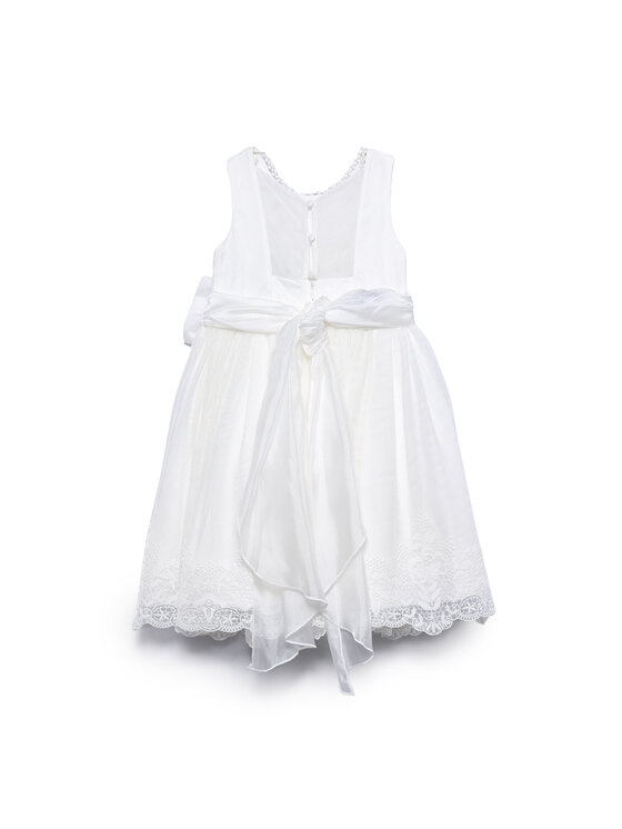 Abel & Lula Sukienka elegancka 5051 Biały Regular Fit