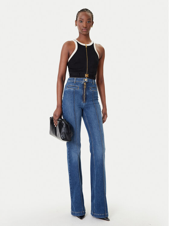 Elisabetta Franchi Jeansy PJ-17D-61E2 139 Niebieski Regular Fit