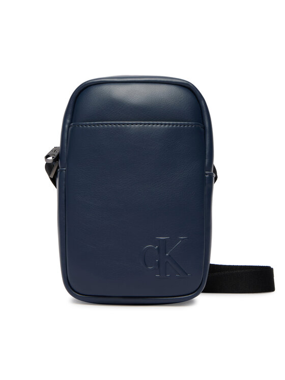 Calvin Klein Saszetka Bold Ck Slim Reporter LV04D3279G Granatowy