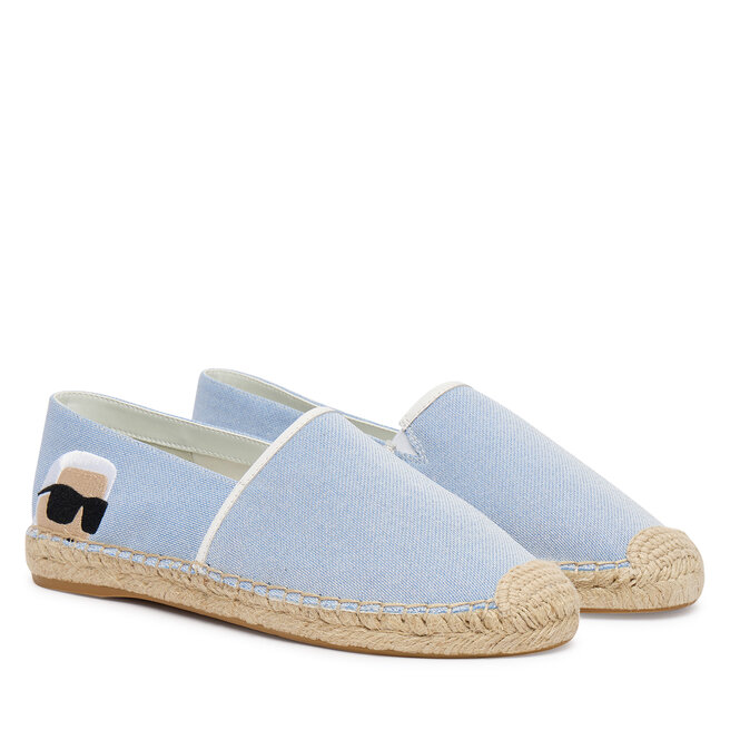 Espadryle KARL LAGERFELD Kamini KL80111G Błękitny
