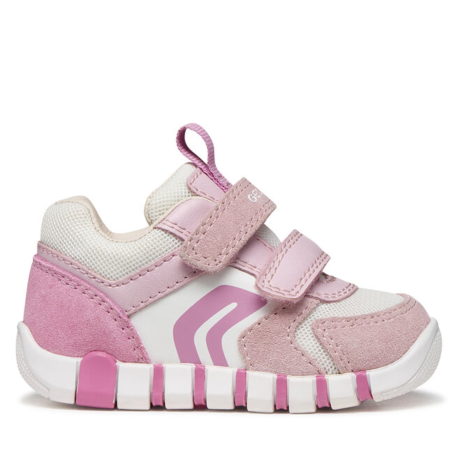 Sneakersy Geox B Iupidoo Girl B3558C 02214 C5825 Różowy