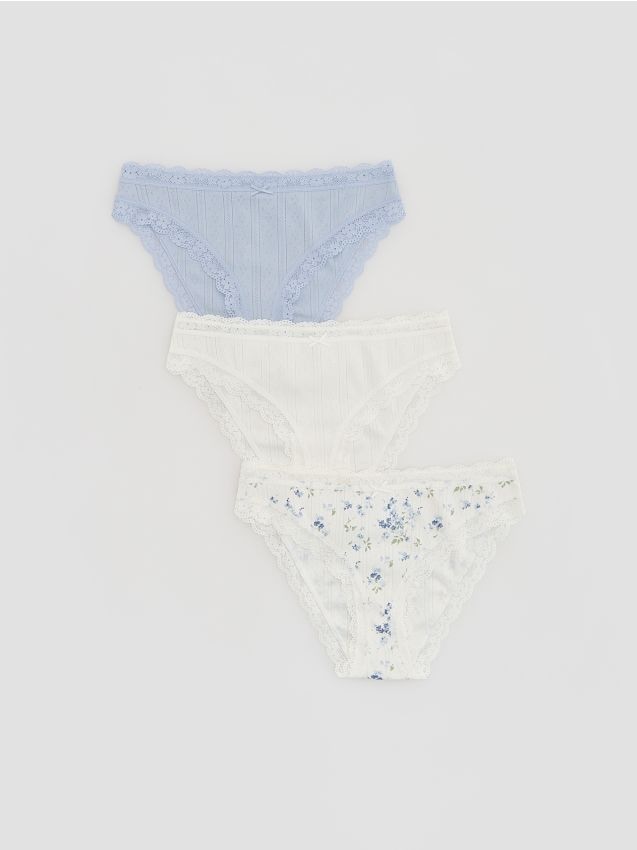 Reserved - Majtki figi 3 pack - jasnoniebieski