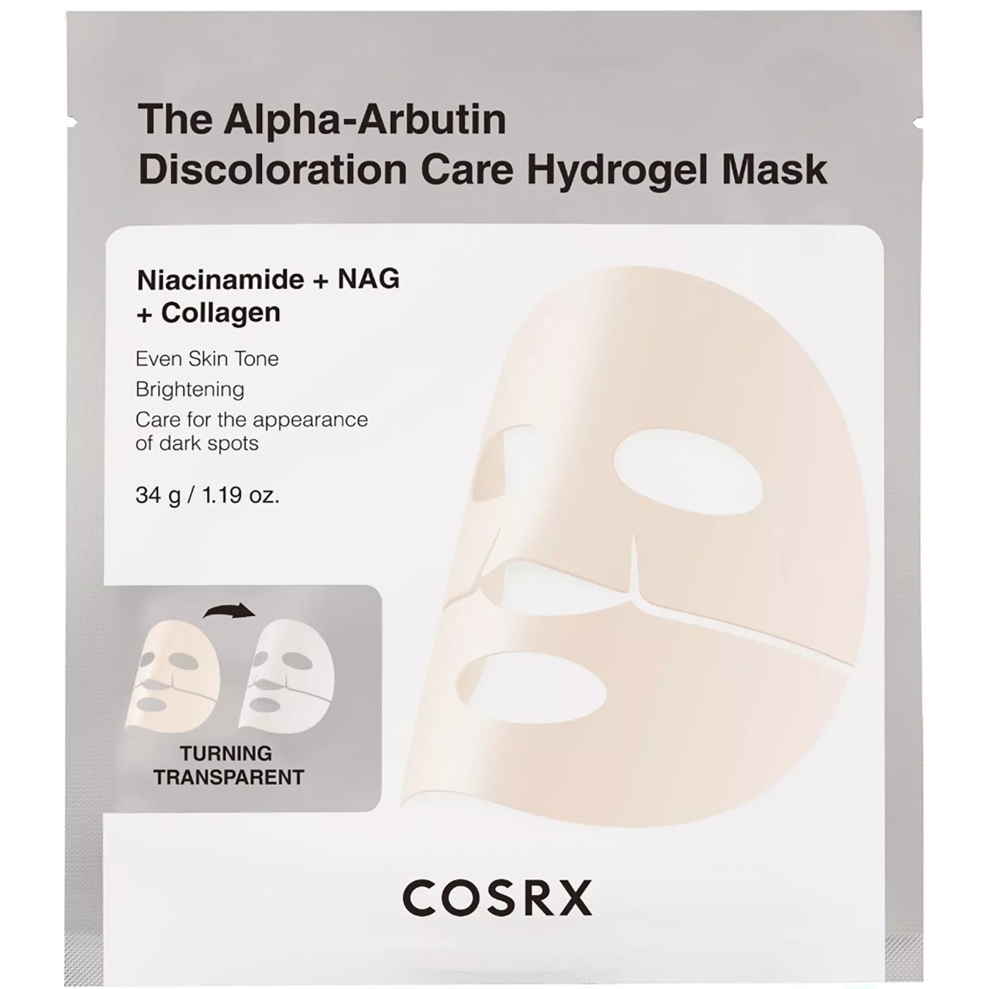COSRX The Aplha-Arbutin Hydrożelowa Maska Rozjaśniająca 34g