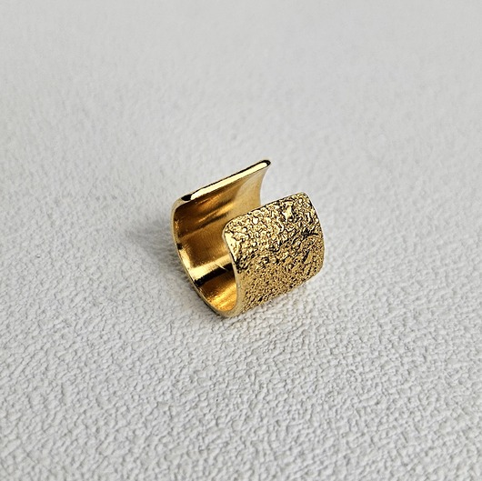 Nausznica duża srebrna pozłacana