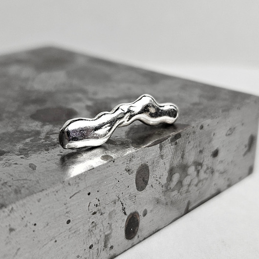 Nausznica srebrna organiczna wsuwka