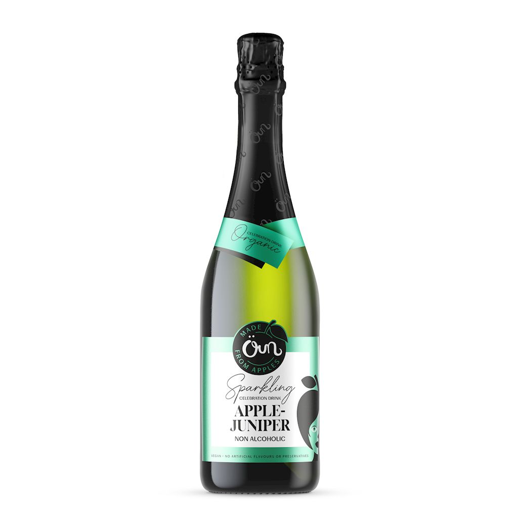 Öun Napój bezalkoholowy jabłkowo - jałowcowy musujący 750 ml Bio - żywność