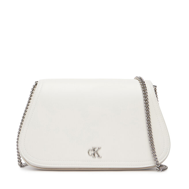 Torebka Calvin Klein Ck Curved Wallet On Chain LV04F1153G Biały