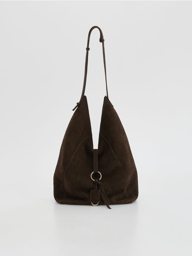 Reserved - Torebka hobo - ciemnobrązowy
