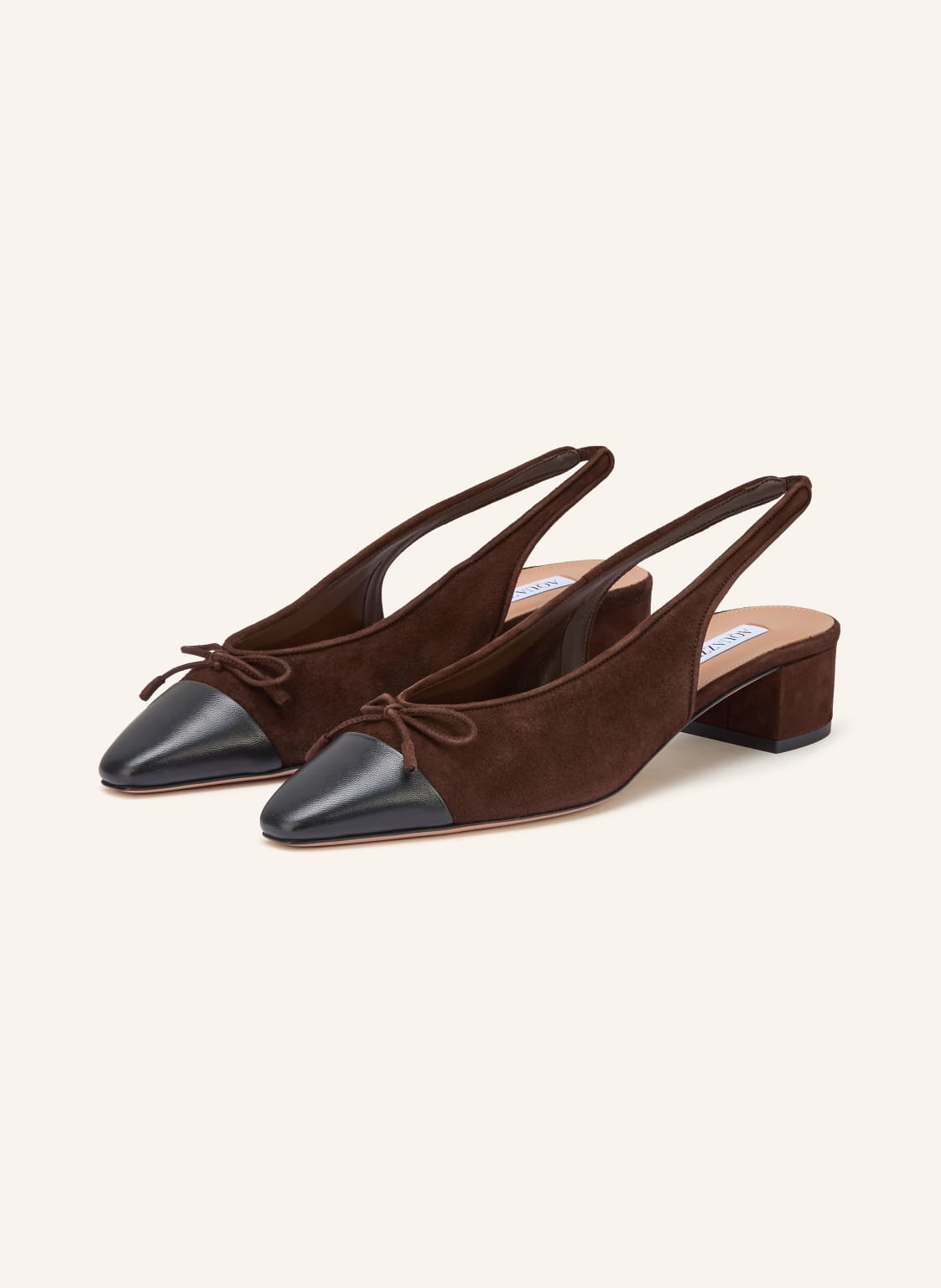 Aquazzura Czółenka Na Rzemieniu Gioia braun