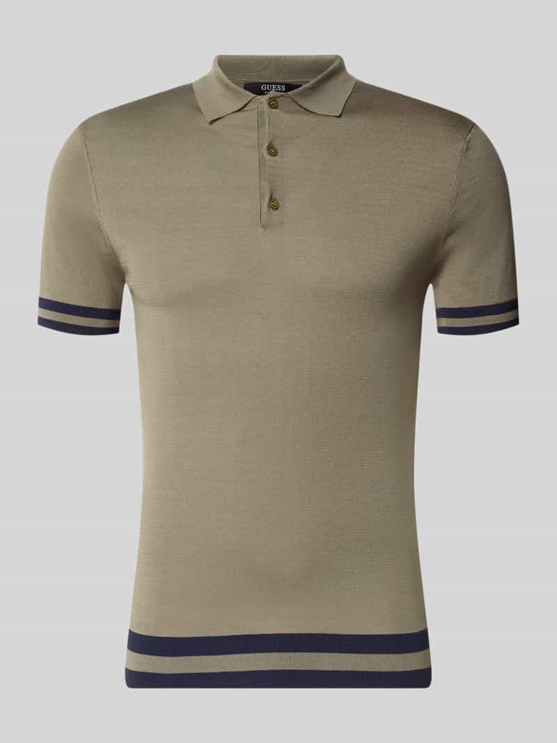 Koszulka polo o kroju slim fit z mieszanki lyocellu i jedwabiu