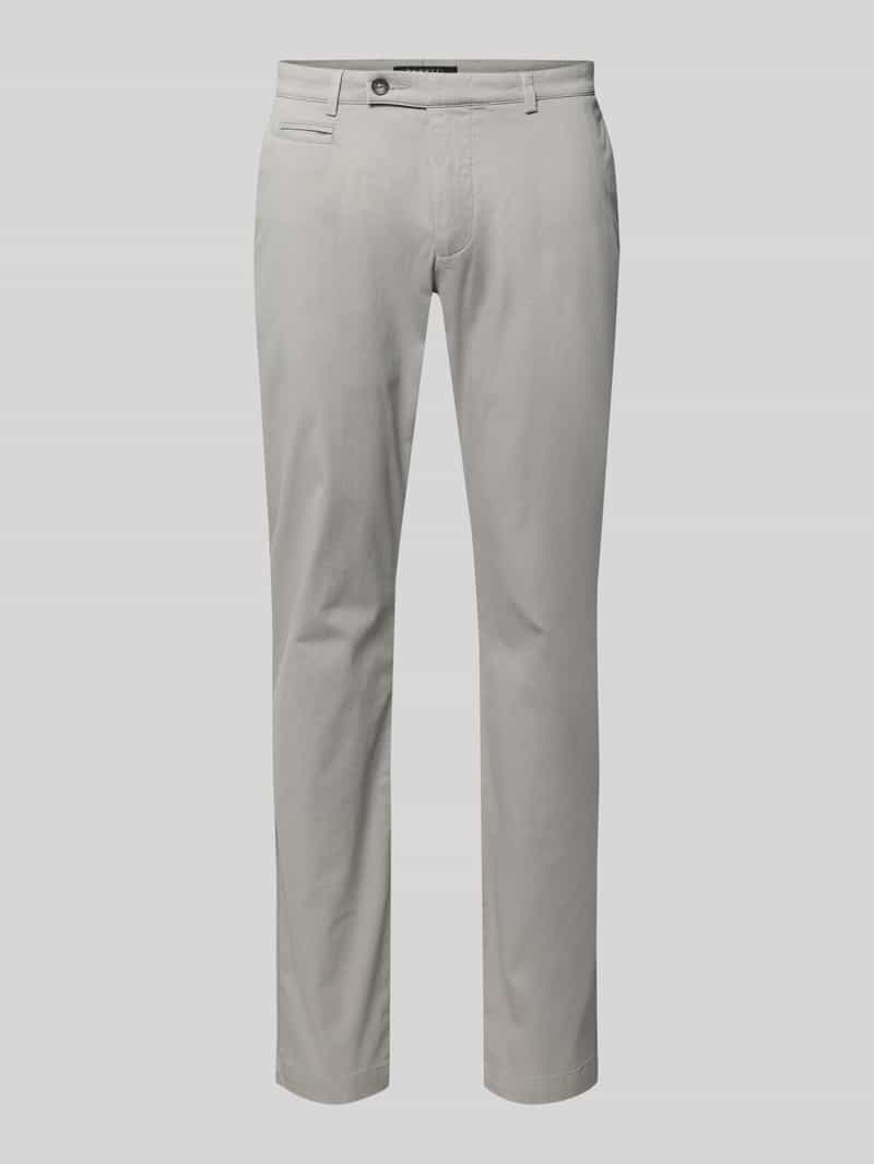 Drobno fakturowane Chinosy z kieszeń z tyłu