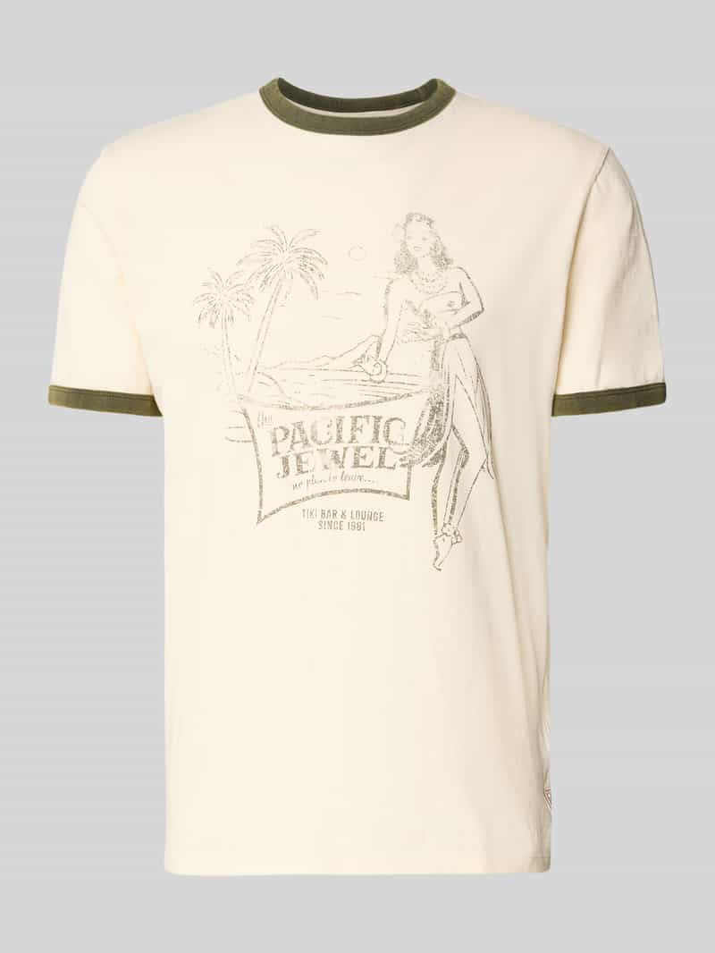 T-shirt z nadrukiem z motywem model ‘NO PLAN TO LEAVE’