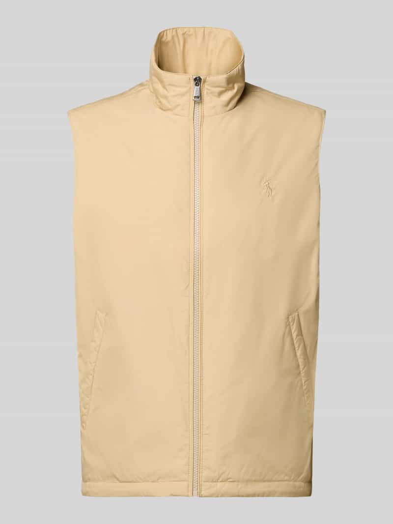 Kamizelka o kroju regular fit z detalem z logo