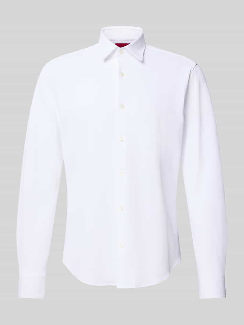 Koszula biznesowa o kroju slim fit z fakturą model ‘ERMO’