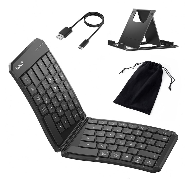 Inateck N0131_black klawiatura Dom/Biuro Bluetooth QWERTZ Czarny
