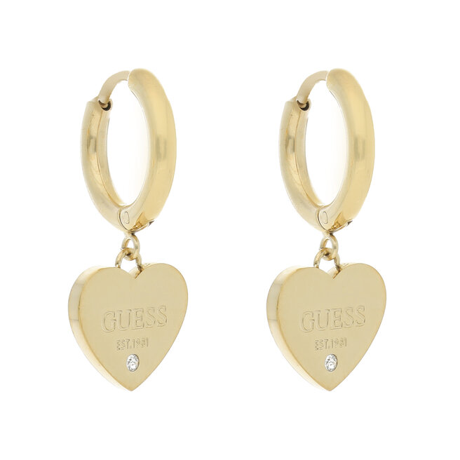 Kolczyki Guess Huggie Me JUBE03 145JW Żółte złocenie