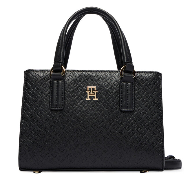 Torebka Tommy Hilfiger Th Daily Mini Tote Mono AW0AW18416 Czarny
