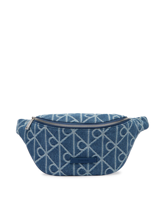 Calvin Klein Nerka Emblem Aop Denim Waistbag LV04D3430G Niebieski