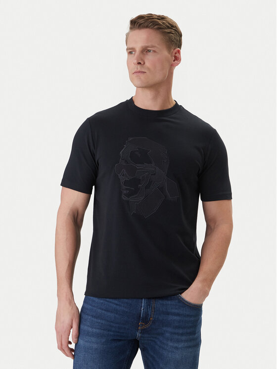 KARL LAGERFELD T-Shirt 755036 562221 Granatowy Loose Fit