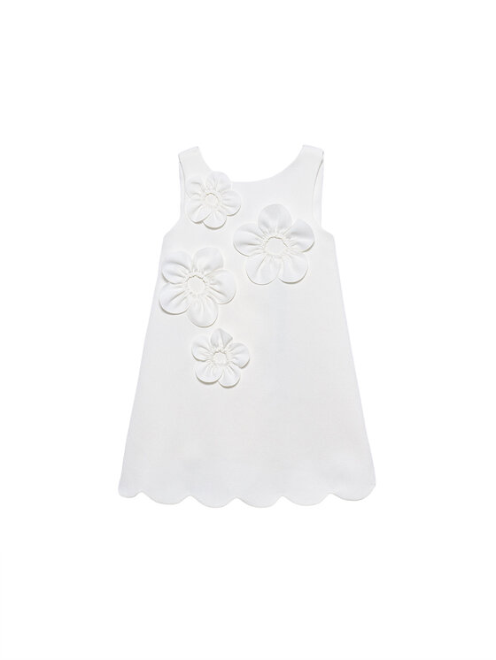 Abel & Lula Sukienka elegancka 5055 Biały Regular Fit