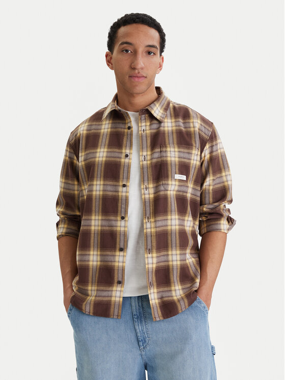 Element Koszula All Season 1Pkt Lightweight ELYWT00185 Brązowy Regular Fit