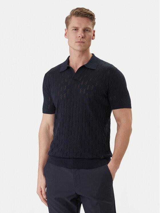 KARL LAGERFELD Polo 655005 562301 Granatowy Slim Fit