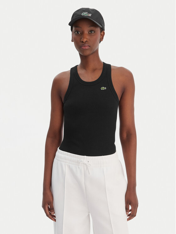 Lacoste T-Shirt TF5388 Czarny Slim Fit