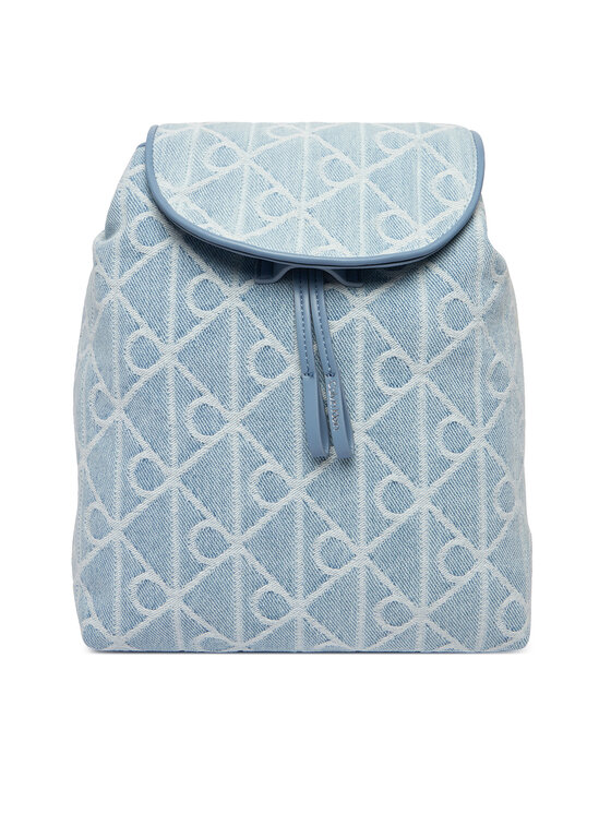 Calvin Klein Plecak Emblem Aop Denim Backpack LV04F3508G Niebieski
