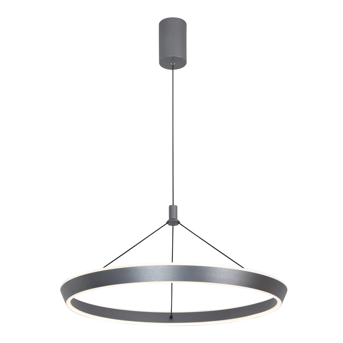 OTTANA lampa wisząca szary ring 60cm LED 30W CCT PND-64739-M-GR