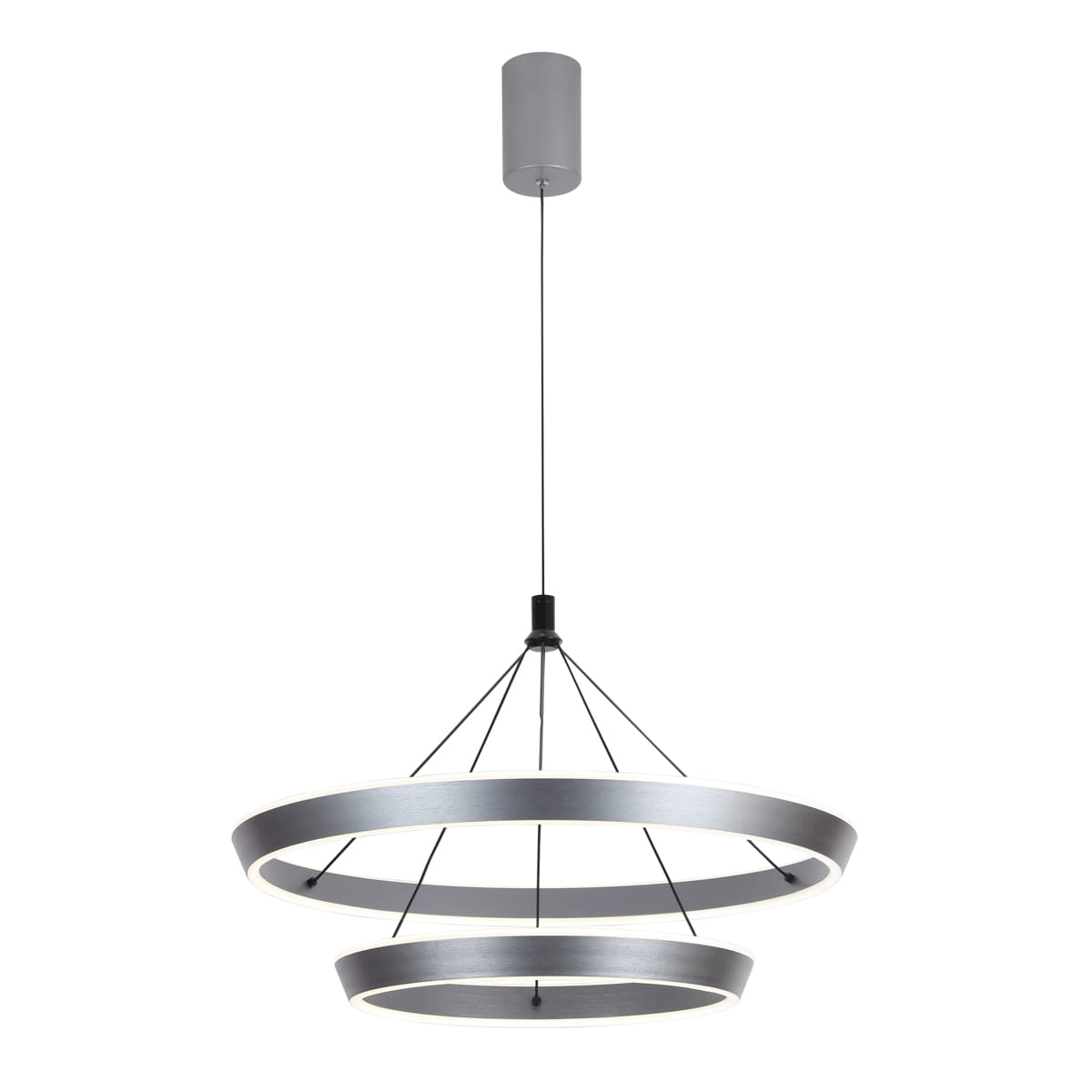 OTTANA lampa wisząca szary ring 60cm LED 60W CCT PND-64739A-GR